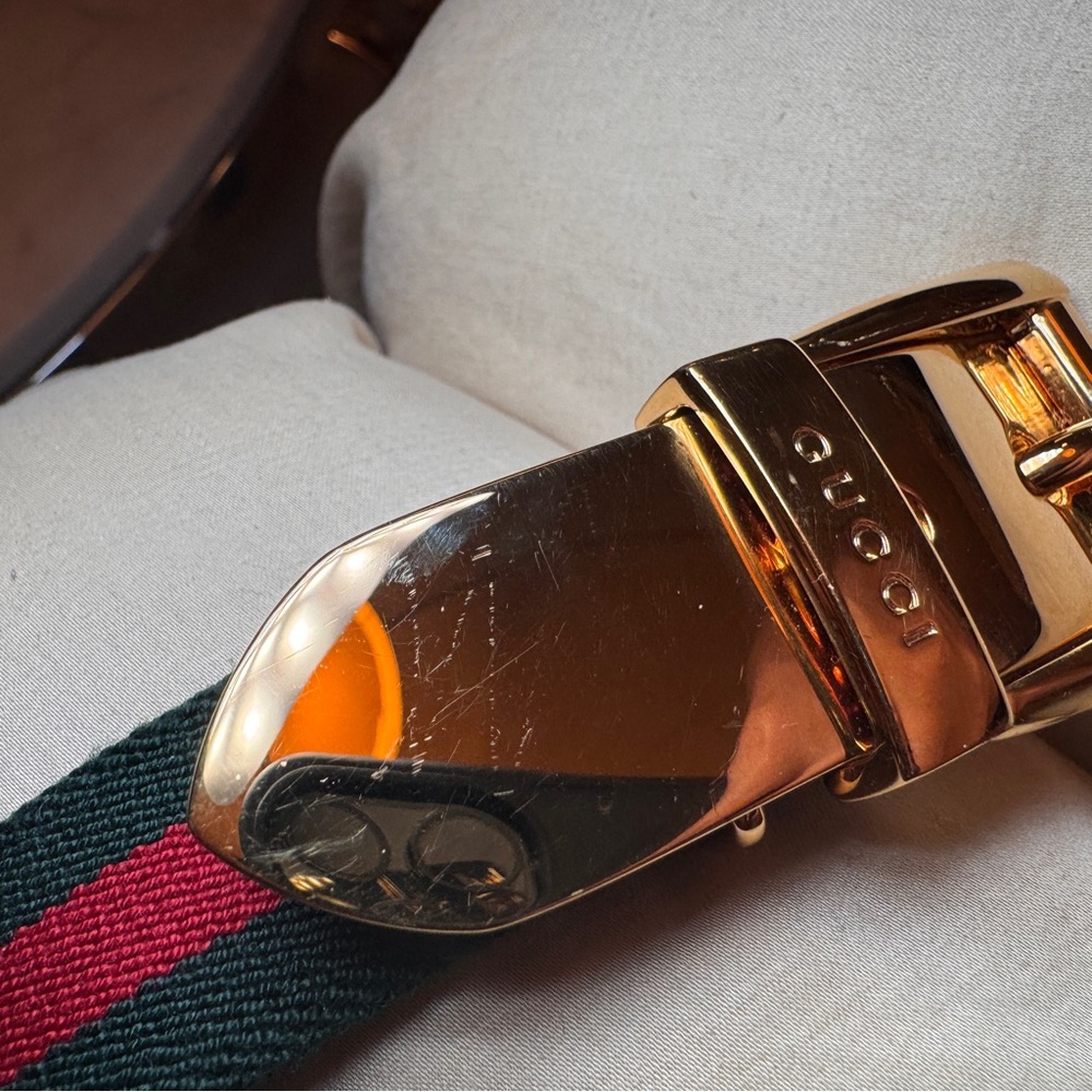 Gucci Sylvie Web Canvas Strap Belt - Picture 5 of 7